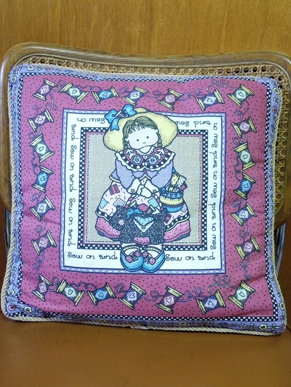 Colorful Country Vintage Toss Pillow. Purple Yellow Pink Red Aqua Black White